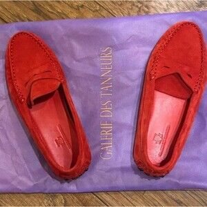 Galerie Des Tanneurs Women Red Flats EUR 38 With Tassels Loafers
